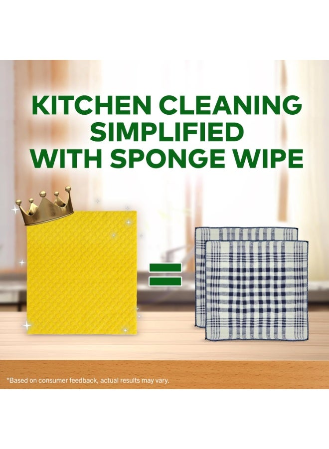 Scotch-Brite Sponge Wipe Resusable Kitchen Cleaning foam Cellulose wood Sponge- Easy to use, Multi- color & Biodegradable (pack of 5) - Image 2